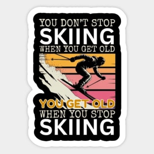 Skiing Sticker
